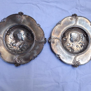 PLATOS DE ESTAÑO, ART-NOUVEAU