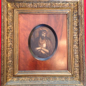 CRISTO, PINTURA, SOBRE COBRE DEL SIGLO XIX