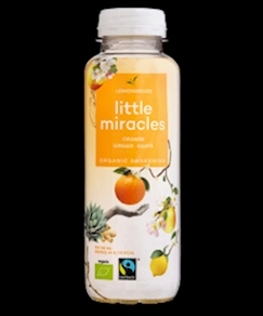 Little miracles lemongrass tea orange juice ginger ginseng agave 330 ml