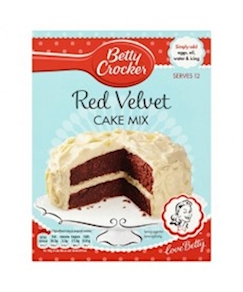 Betty crocker red velvet cake mix