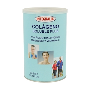 COLAGENO SOLUBLE PLUS INTEGRALIA Vainilla con Ácido Hialuronico, Magnesio y Vitamina C - 360gr.