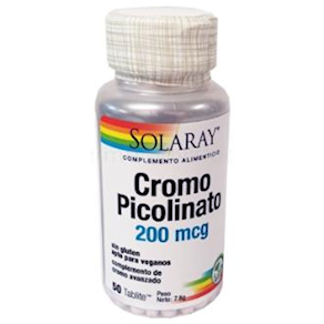 CROMO PICOLINATO 200mcg 50comprimidos Solaray