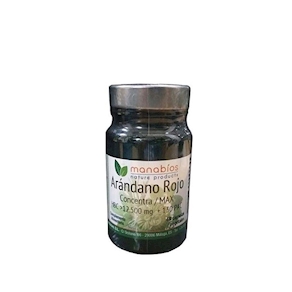 ARANDANO ROJO MAX 12500 mg+130 PAC 48 cápsulas vegetales Manabios