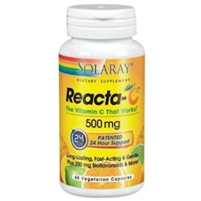 VITAMINA C REACTA C 500 mg 60 cápsulas vegetales Solaray