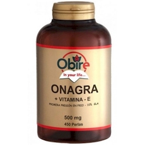 ACEITE DE ONAGRA + VITAMINA E 500 mg 450 perlas 10% GLa Obire