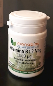 B12 + CIANOCOBALAMINA 150 COMPRIMIDOS - MANABIOS